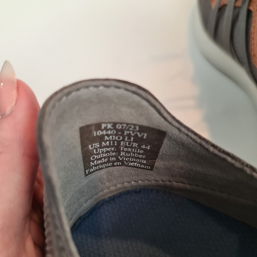 OluKai Mio Li Mens Charcoal Gray Mesh Boat Shoes Sneakers 11 Drop in Heel EUC - Picture 9 of 11